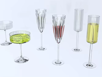 Wine glass goblet glass red wine glass banquet glass crystal champagne glass cocktail glass 3d model