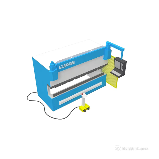 GreenValley Bending Machine Industrial Equipment With Control Panel And Yellow Foot Pedal 3d model 