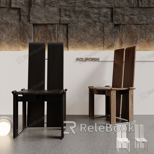 Middle Ancient Wood Dining Chair Solid Wood Single Chair model