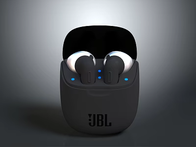 JBL Wireless Earbuds with Charging Case and LED Indicators Ideal for Computer Accessory Use 3d model