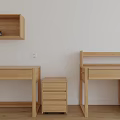 Nordic Desk Log Desk Solid Wood Writing Desk Computer Desk 3d model
