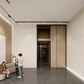 Modern Hall Lobby 3d model