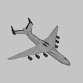White And Blue Large Passenger Plane With Multiple Engines And Fuselage Design