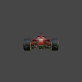Red Ferrari F1 Racing Car With Sponsor Logos And Pirelli Tires