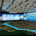 Commercial Equipment for Urban Planning Display with Large Screens and Detailed Model in Exhibition Hall