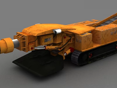 Heavy Duty Yellow Industrial Tracked Loader With Front Bucket And Mechanical Arm 3d model