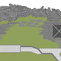 Chinese style park pavilion view pavilion 3d model