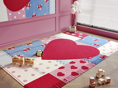 Modern Children Carpet Color Carpet Art Carpet model