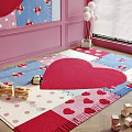 Modern Children Carpet Color Carpet Art Carpet 3d model