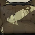 Red Car Exterior And Interior Views With Wheels Dashboard And Seats
