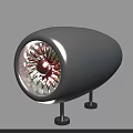 Industrial Turbine Equipment Featuring White Casing Metal Stand And Internal Rotating Blade Structure