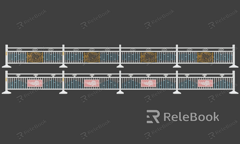 Road Railing Marking Road Railing Railing Grille Fence model