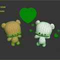 Adorable Plush Bear Toys With Big Red Heart And Small Floating Hearts