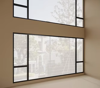 Modern Villa Window Shangri-La Curtain 3d model