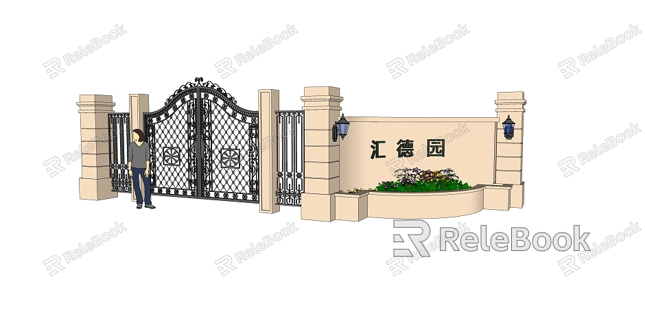 European-style gate residential area side door entrance iron door model