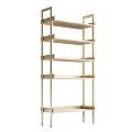Two Tone Bookcase With Light And Dark Wood Open Shelves Design