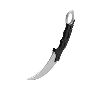 Thickened CSGO Claw Knife Color Titanium Claw Knife Scimitar Outdoor Knife Game Claw COS Ornaments EDC Hand Stab Blade-free Claw Knife Titanium Alloy Tea Needle 3d model