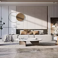 Modern Sofa Coffee Table Combination Sofa Coffee Table 3d model