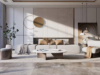 Modern Sofa Coffee Table Combination Sofa Coffee Table 3d model