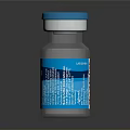 Kanamycin Vial With Blue Cap Transparent Bottle 250 Mg For Household Use