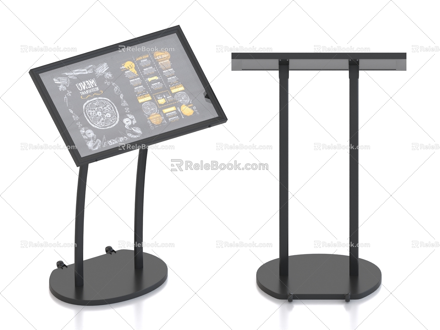 Menu board Menu bar Display board Advertising board 3d model