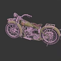 Vintage Yellow Motorcycle With Brown Seat And Classic Metal Frame Design
