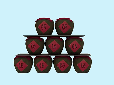 Wine jar 3d model