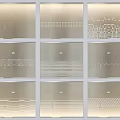 Modern Interior Room Dividers With Transparent Glass And Various Decorative Patterns