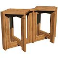 Monotropa Modern Bench Nordic Bench Log Bench Shoe Changing Bench 3d model