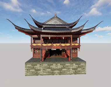 Chinese ancient building 3d model