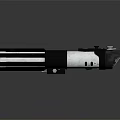 Lightsaber Weapon With Black Silver Metallic Design And Control Buttons 3d model