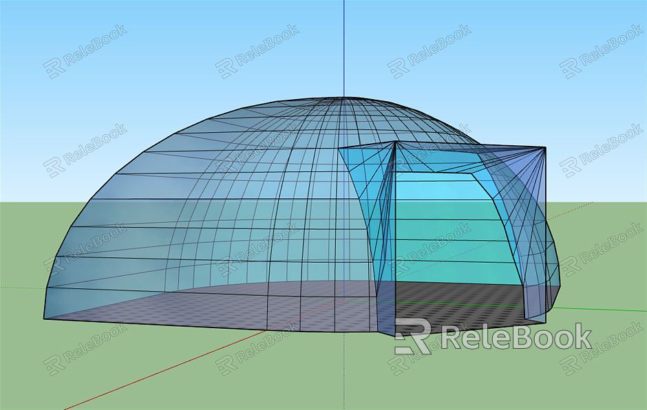 Modern Icehouse Stadium Appearance Dome Planetarium Radio Telescope model