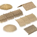 Building Materials Thatch Weeds Hay Hay Shelf 3d model