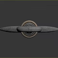 Decorative Dagger With Sharp Fish Fin Blade Copper Handle Intricate Patterns And Ring Pommel