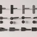 Door handle door lock hardware 3d model