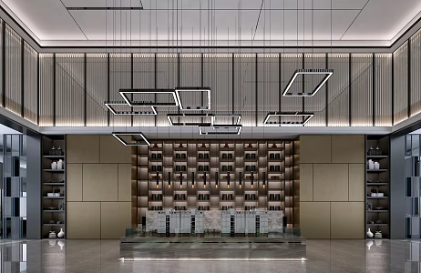 Modern Hall Sales Hall 3d model