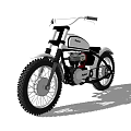 Vintage Classic Motorcycle With Retro Design Large Tires And Classic Engine Details