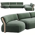 Modern Multiplayer Corner Sofa 3d model