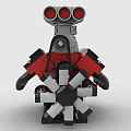 LEGO toy building block engine mechanical car engine V8 engine 3d model