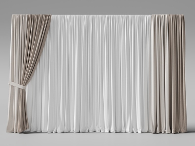 Open curtain 3d model