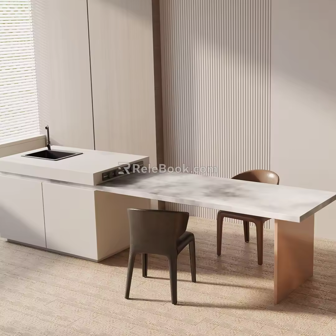 Modern table combination 3d model