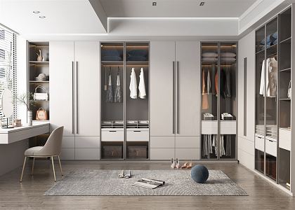 Light Luxury Cloakroom 3d model