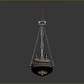 Wooden Ship Model With Canadian Flag Mast Rigging And Decorative Bow