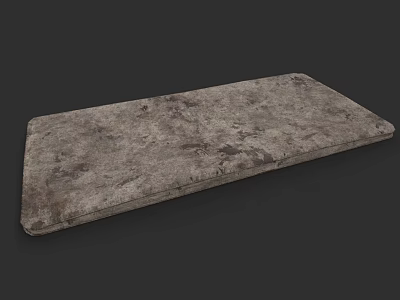 Modern Gray Mattress With Textured Surface Simple Design And Dark Background 3d model