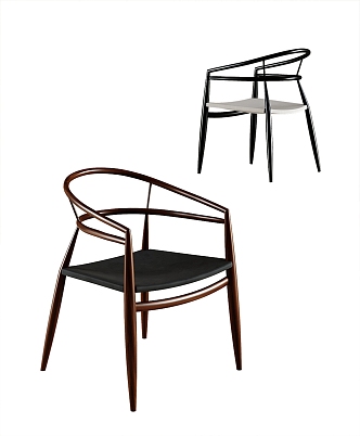 New Chinese style single chair 3d model