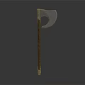 Vintage Handcrafted Axe Design With Metal Blade And Wooden Handle Weapon