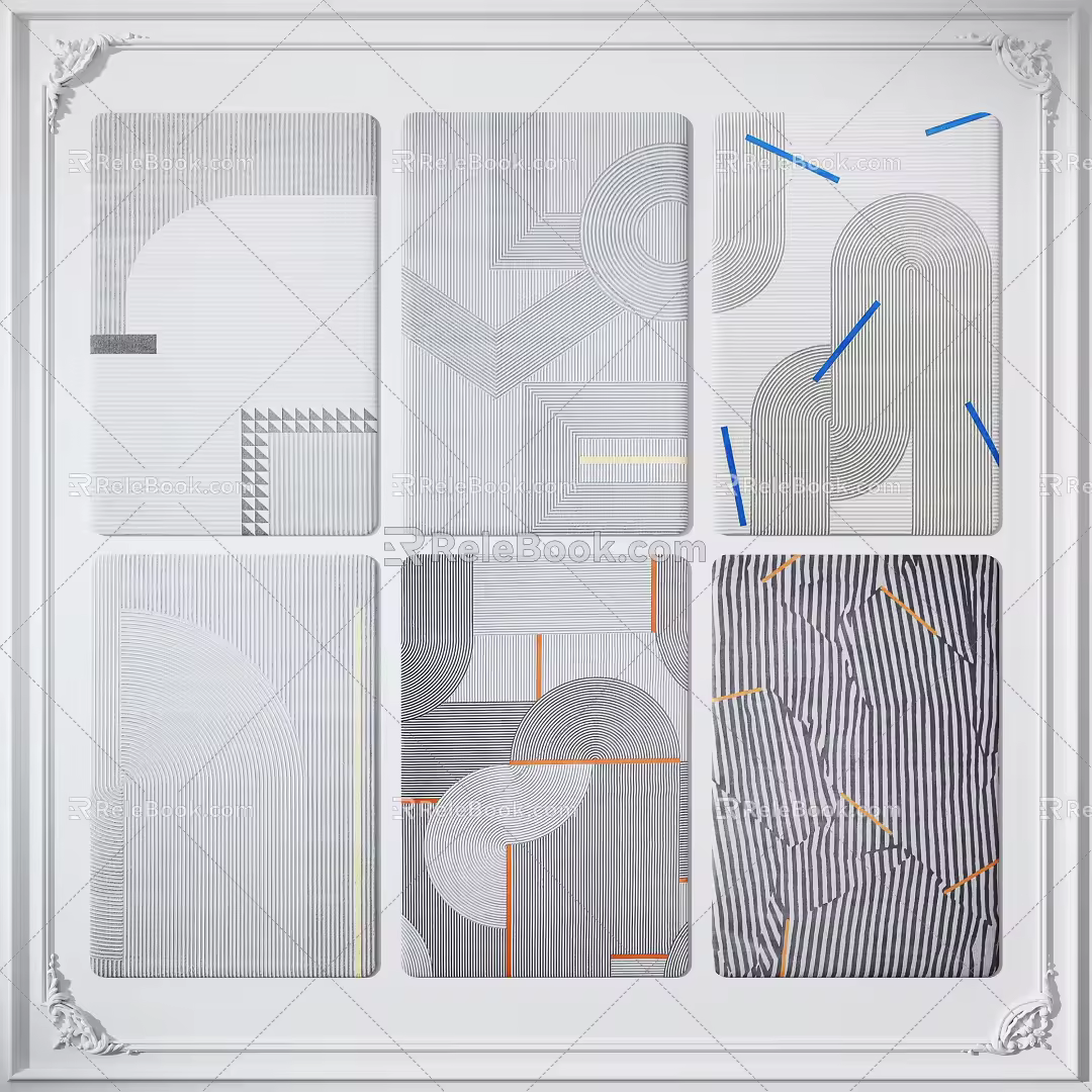 Modern Square Carpet 3d model