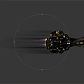 Futuristic Spaceship With Number 25 Speeding Through Dark Background With Streamlined Design And Glowing Details