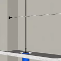 Modern Decorative Floor Lamp With Black Stand And White Wall Background