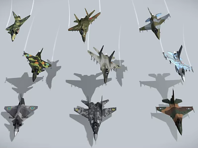 Aircraft Fighter Aircraft Combination 3d model